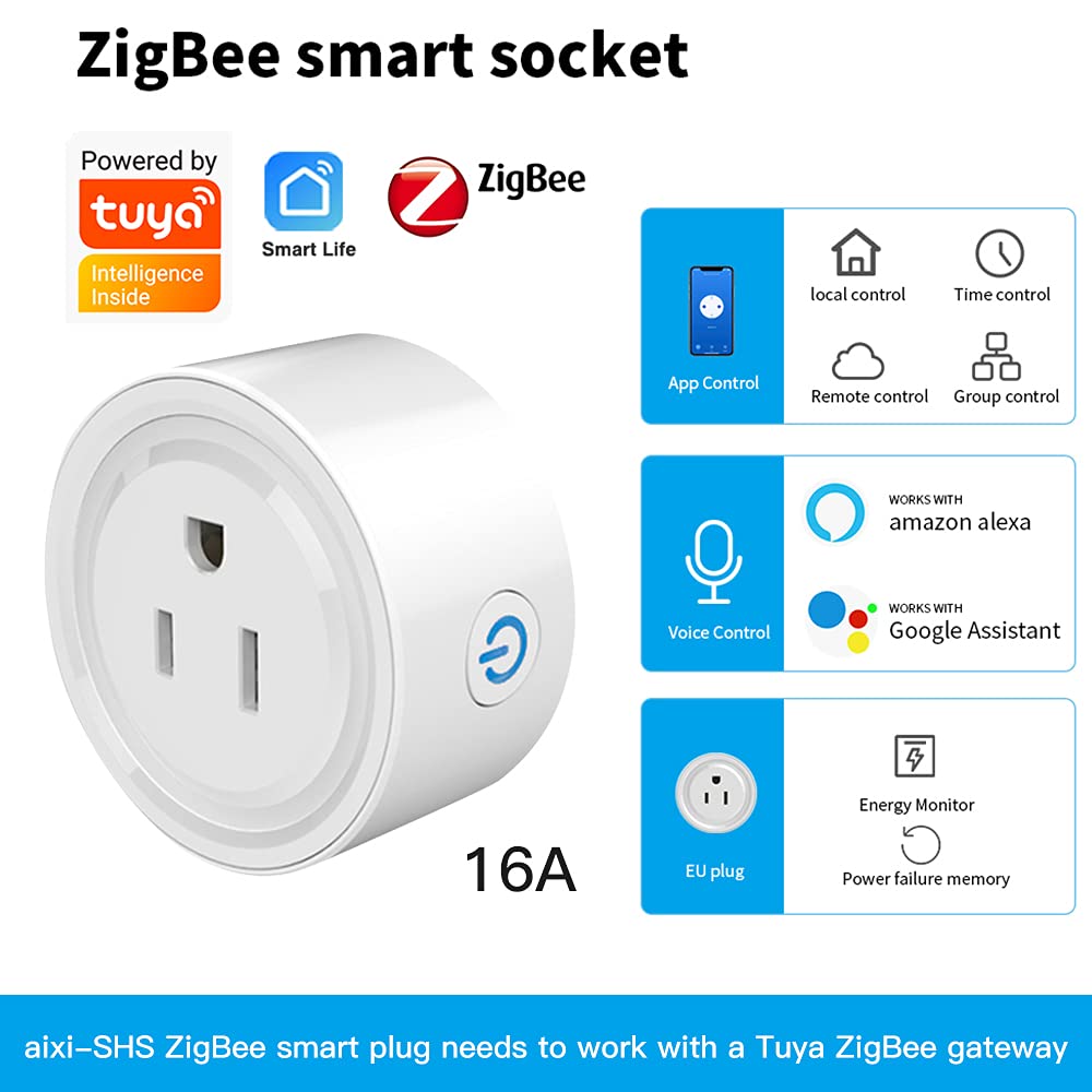 ZigBee 3.0 US Smart Plug 16A Smart Life APP On/Off Control Power Metering KWh, mA, W. V, Countdown Set Schedules Circulate Timers, Compatible with Amazon Alexa - Image 3