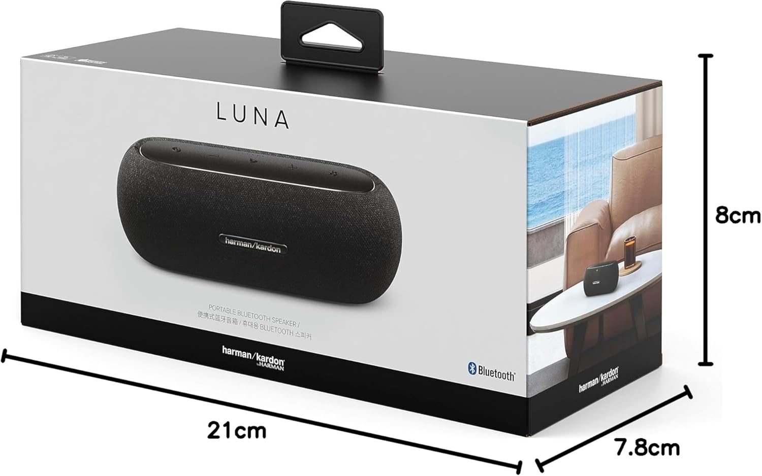 Harman Kardon Luna - Elegant Portable Speaker with 12 Hours of Playtime - Black - Image 9