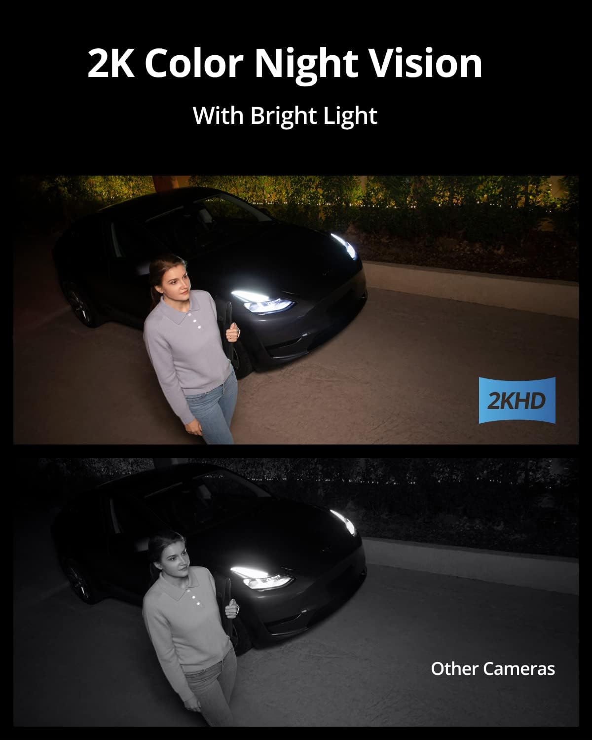 eufy Security S100 Wired Wall Light Cam (2-Pack), Security Camera Outdoor, 2K Camera with 1200 Lumen Light, Color Night Vision, Motion Activated Light, AI Smart Detection, IP65 Waterproof - Image 5