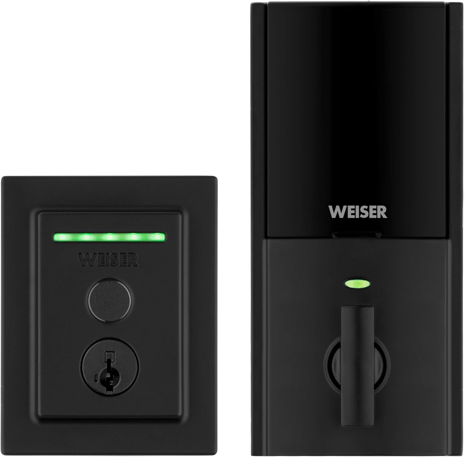 Weiser Halo Touch Matte Black WiFi Smart Lock, Keyless Entry Door Lock, Fingerprint Door Lock, Amazon Alexa & Google Assistant/Google Home Compatible, Deadbolt Lock, Modern Smart Locks for Entry Door - Image 2