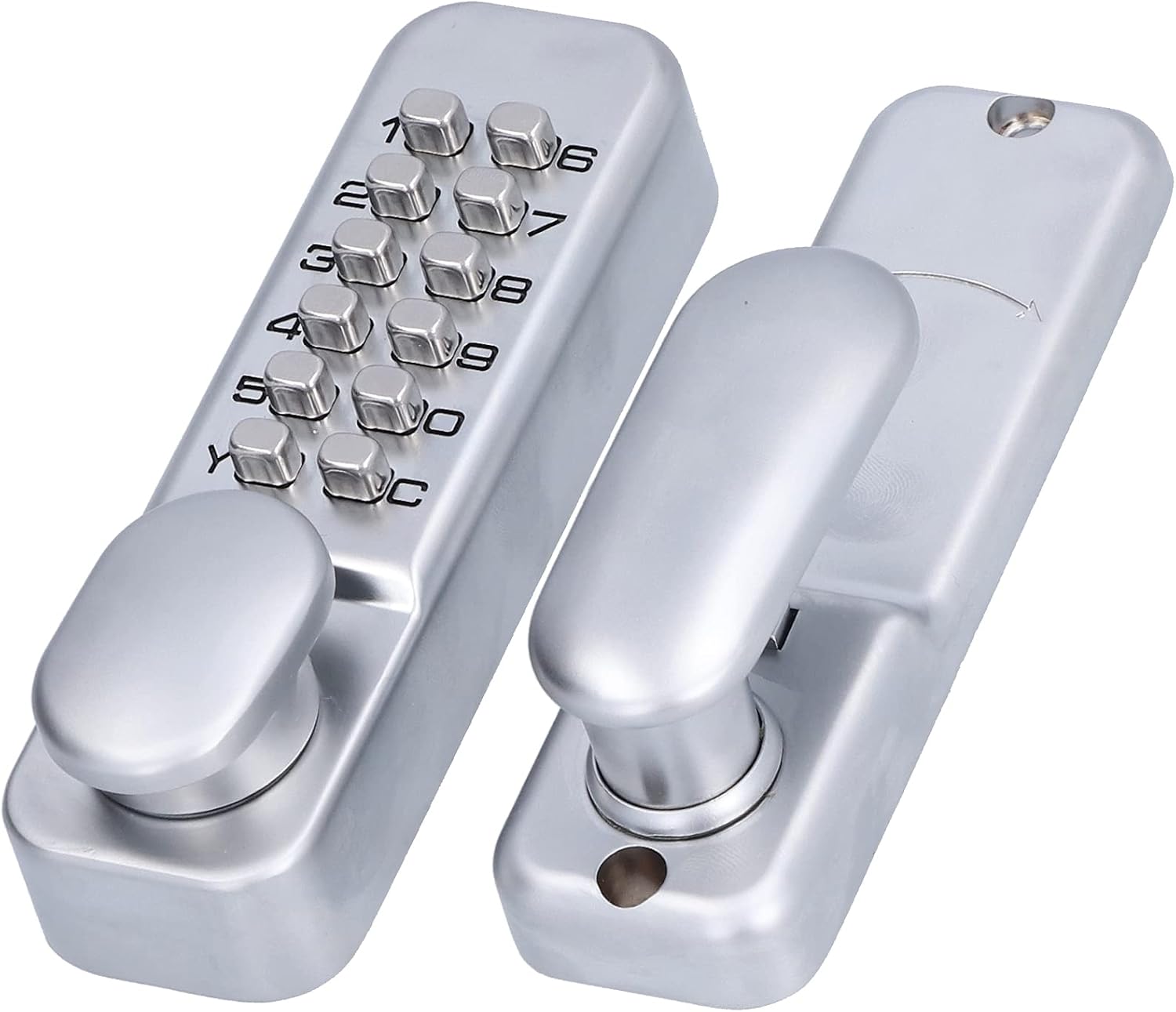 Door Lock Smart Parking Lot with Office KFC Waterproof Mechanical Combined Lock Zinc Alloy Mechanical Combination Lock Zinc Alloy Metal Zinc Alloy Material Door Lockset with Home - Image 9