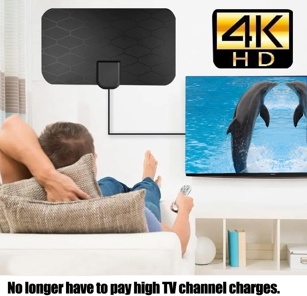 Digital TV Antenna for Smart TV,360°Reception,Support 4K 1080p Smart Television,Detachable Signal Amplifier-Signal Booster-HDTV Antenna 10ft Coaxial HDTV Cable, Portable Antenna Indoor - Image 7
