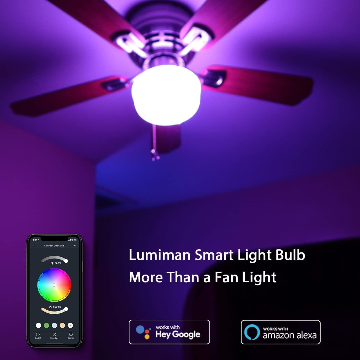 E12 Smart Bulb, LED Candelabra Color Changing Bulbs Works with Alexa Google Home, 40w Eqv. 2700k-6500k, B11 RGB Chandelier Bulbs, Smart Life APP 2.4GHz WiFi Only, No Hub Required, 2 Pack - Image 7