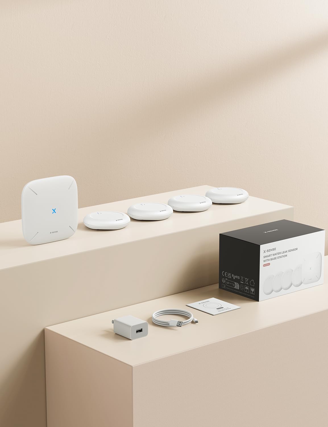 X-Sense Wi-Fi Water Leak Detector Kit, Smart Water Sensor Alarm with App Alerts and Ultra-Slim Design, Water Alarm Leak Detector for Basements, 4 Water Sensors and 1 Base Station, Model SWS0A41 - Image 10