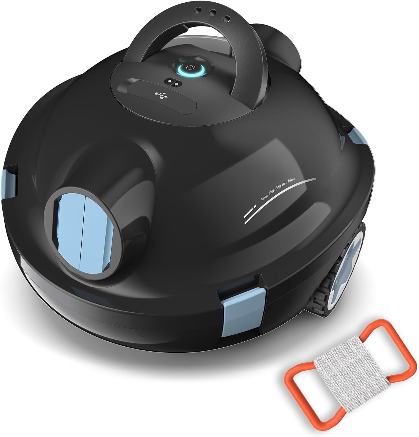 Cordless Robotic Pool Cleaner Robot, Pool Vacuum Robot with Two Suction Inlets Design, Lasts 90 Mins, Pool Robot Vacuum for Inground & Above Ground Flat Pools up to 1000 Sq.Ft, Self-Parking - Image 2