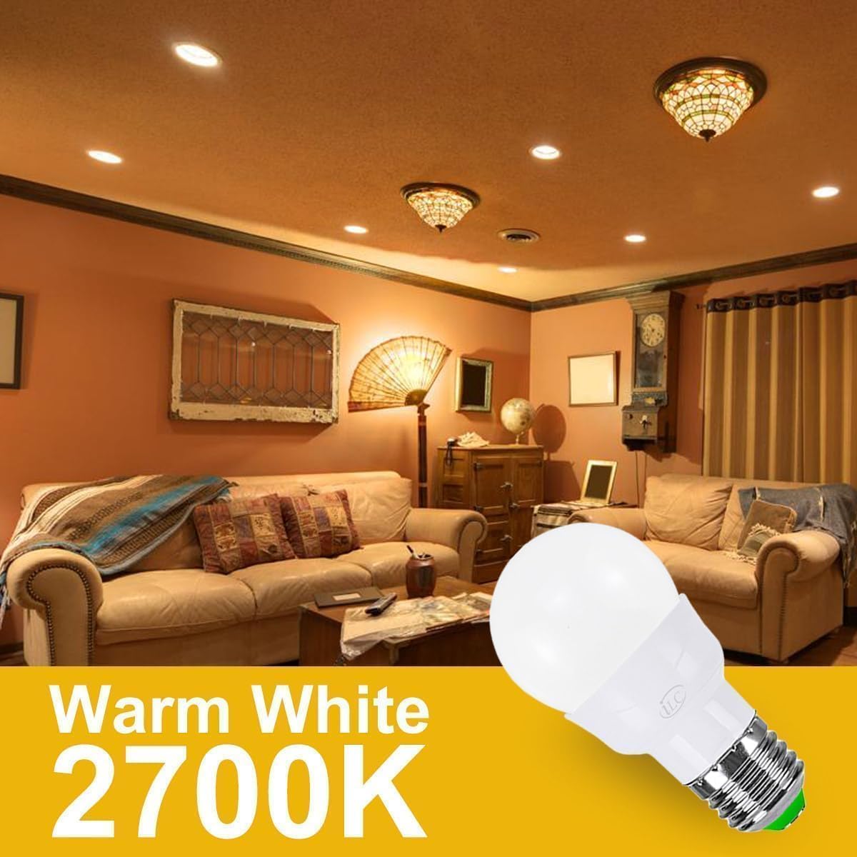 iLC Colour Changing Light Bulb, LED Light Bulb, 40W Equivalent, 450LM, 2700K Warm White 5W E26 Screw Base RGBW, RGB Light Bulb- 12 Color Choices - Timing Infrared Remote Control (4 Pack) - Image 6