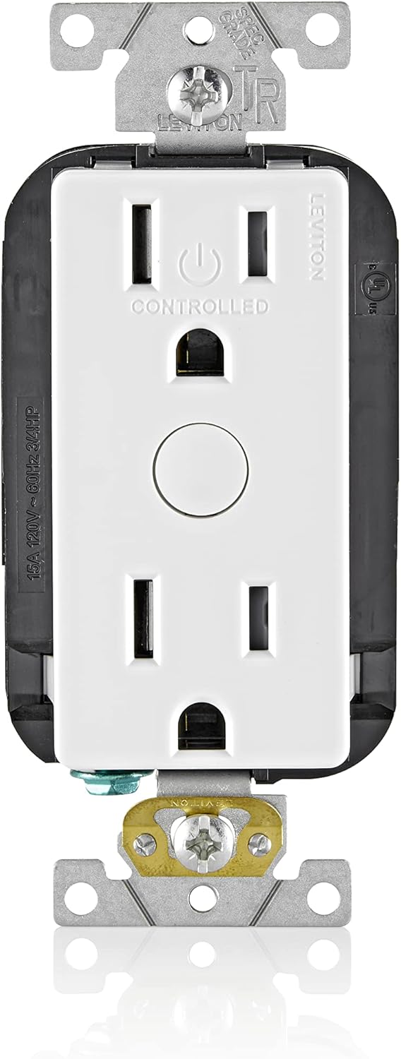 Leviton Decora Smart Outlet, Tamper-Resistant 15A, Wi-Fi 2nd Gen, D215R-2RW, White - Image 9