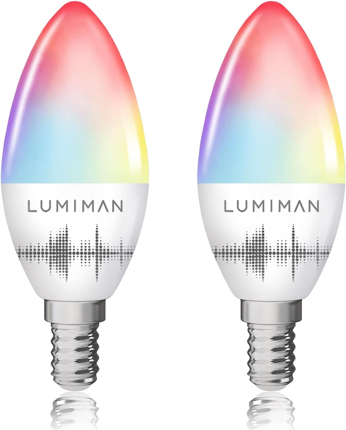 E12 Smart Bulb, LED Candelabra Color Changing Bulbs Works with Alexa Google Home, 40w Eqv. 2700k-6500k, B11 RGB Chandelier Bulbs, Smart Life APP 2.4GHz WiFi Only, No Hub Required, 2 Pack - Image 2