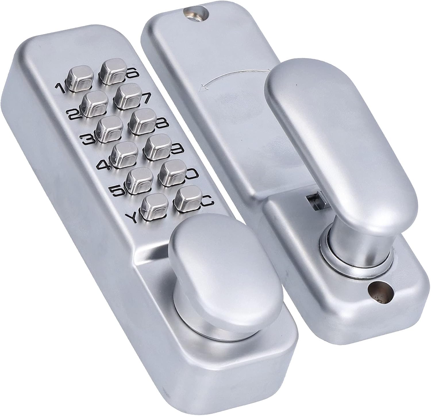 Door Lock Smart Parking Lot with Office KFC Waterproof Mechanical Combined Lock Zinc Alloy Mechanical Combination Lock Zinc Alloy Metal Zinc Alloy Material Door Lockset with Home - Image 3