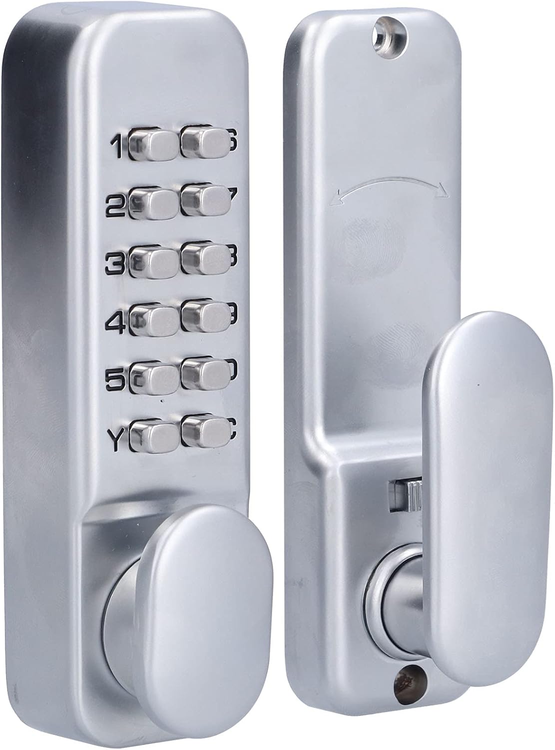 Door Lock Smart Parking Lot with Office KFC Waterproof Mechanical Combined Lock Zinc Alloy Mechanical Combination Lock Zinc Alloy Metal Zinc Alloy Material Door Lockset with Home - Image 8