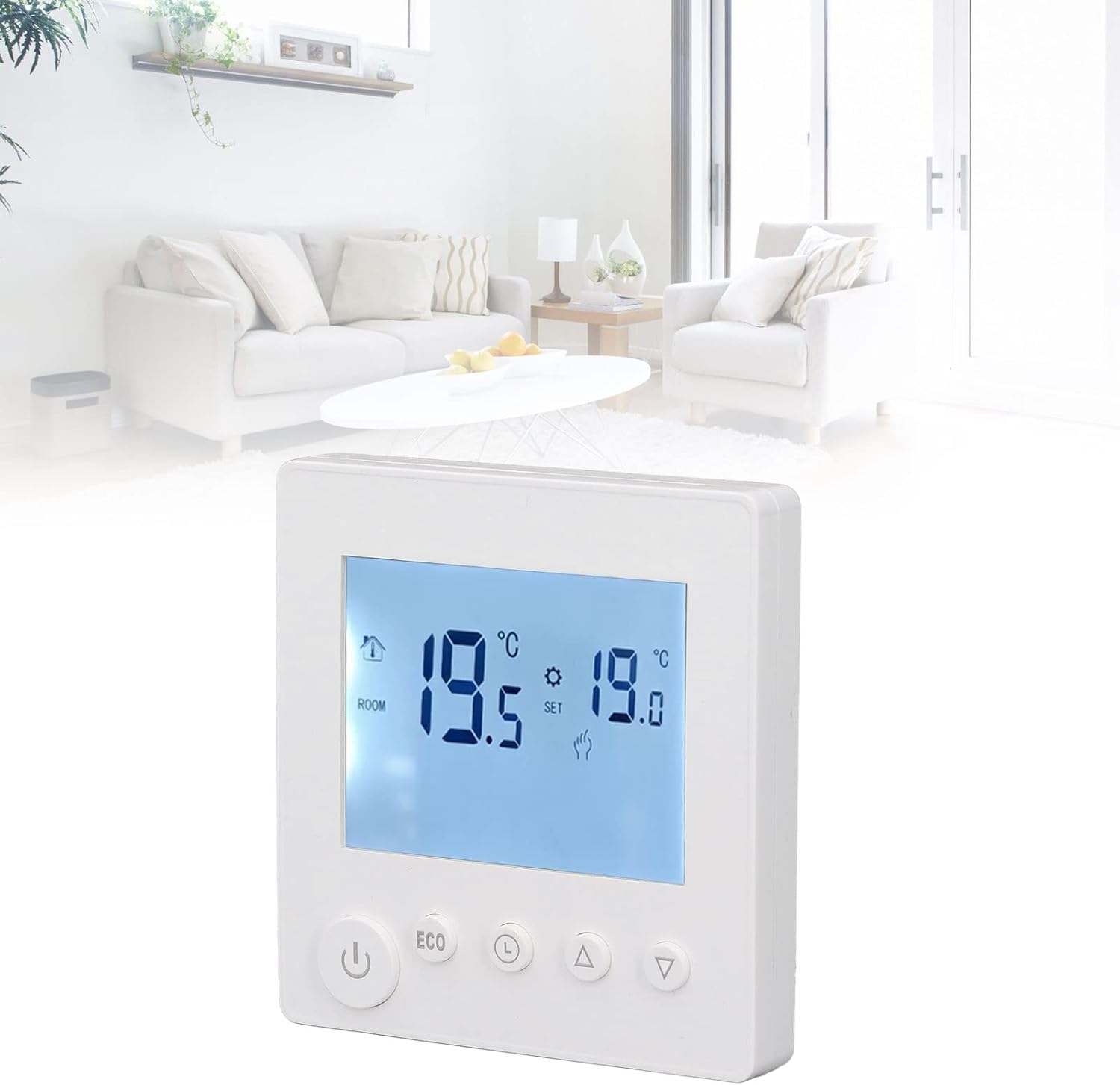 Smart Thermostat, Home Electric Heating Thermostat Digital Thermostat with Large LCD Display Programmable Thermostats AC 95‑240V 16A - Image 6