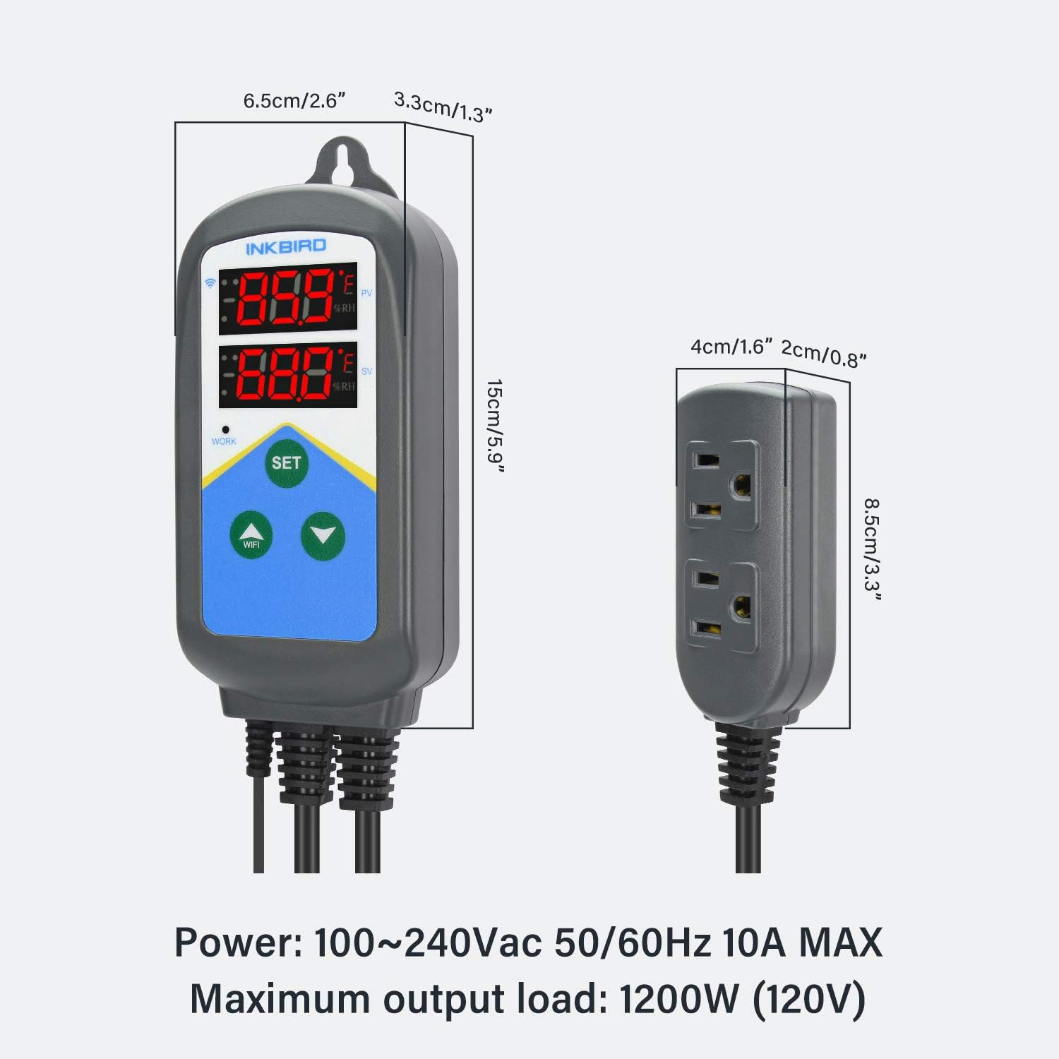 Inkbird ITC-306T-WIFI Heating Temperature Controller, 24 Hours Digital Cycle Timer Thermostat for Greenhouse, Germination, Reptiles, Incubation, Heating Only, Android&iOS - Image 3