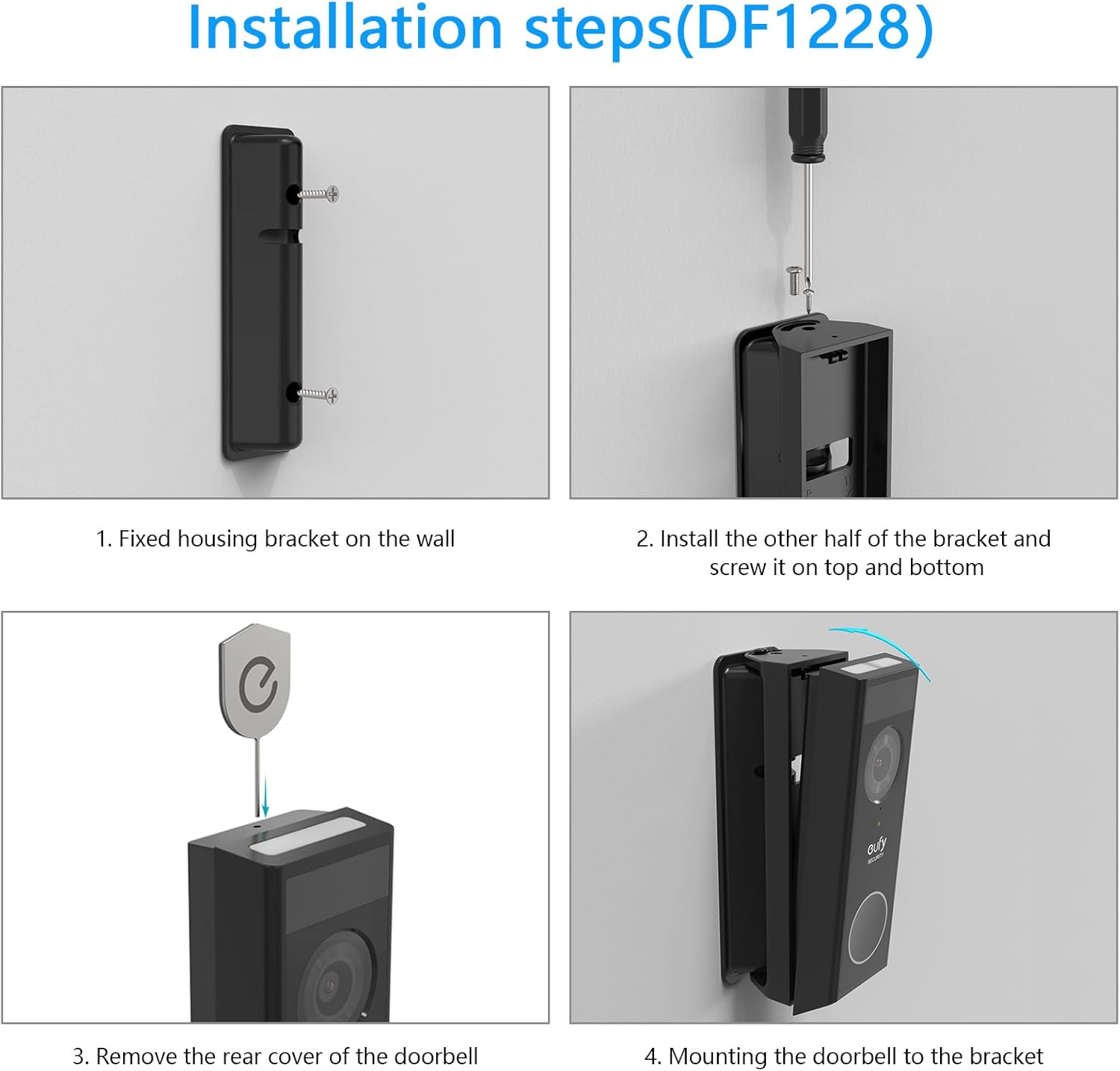 Adjustable 0-35 Degree Doorbell Angle Mount for eufy Security Video Doorbell E340 (Black) - Image 9