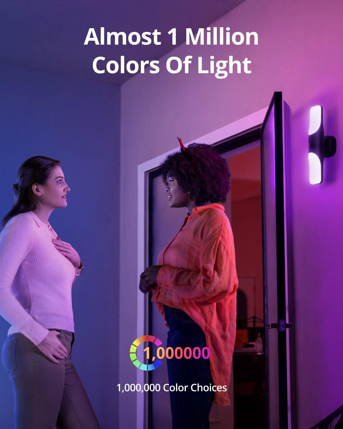 eufy Security S100 Wired Wall Light Cam (2-Pack), Security Camera Outdoor, 2K Camera with 1200 Lumen Light, Color Night Vision, Motion Activated Light, AI Smart Detection, IP65 Waterproof - Image 6