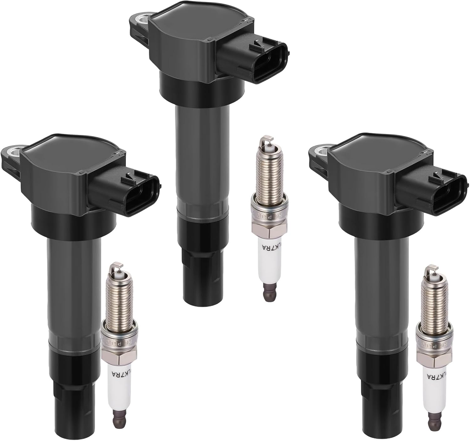 BDFHYK 3 Ignition Coil Pack UF543 and 3 Iridium Spark Plug SP541 Compatible with Smart Fortwo 2008-2015 1.0L l3 Coil for 12597745 42597745 - Image 2
