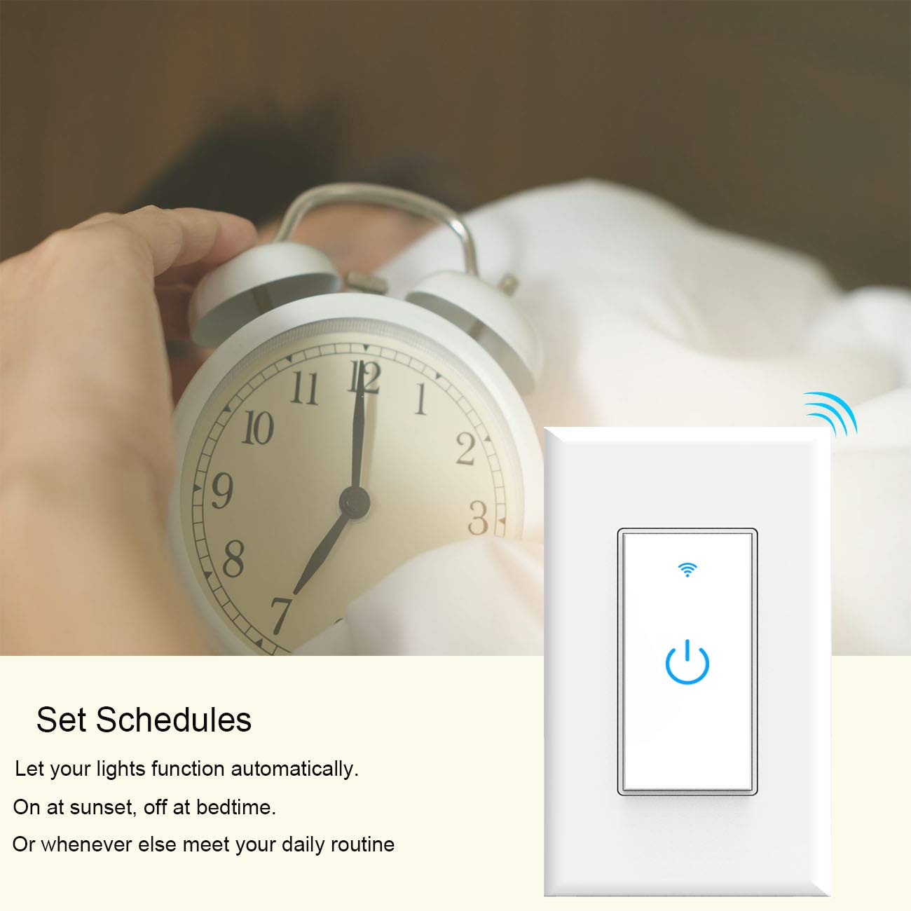WiFi Smart Switch, WiFi Light Switch 2 Packs, Compatible with Alexa and Google Home, App Remote Control with Timing Funtion, No Hub Required (Neutral Wire Required) - Image 4
