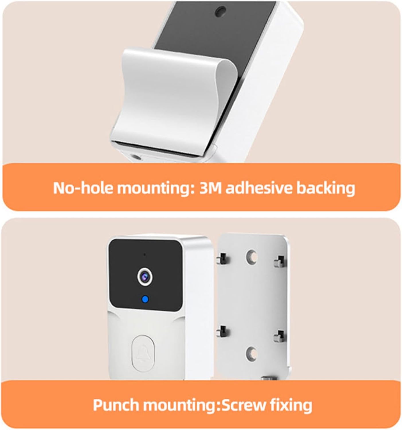 Sanfoelek Video Doorbell Camera No Subscription with 4.3 inch IPS Screen High Definition Two Way o Auto Photo/Video No Mount Smart Doorbell Chime for Home - Image 4