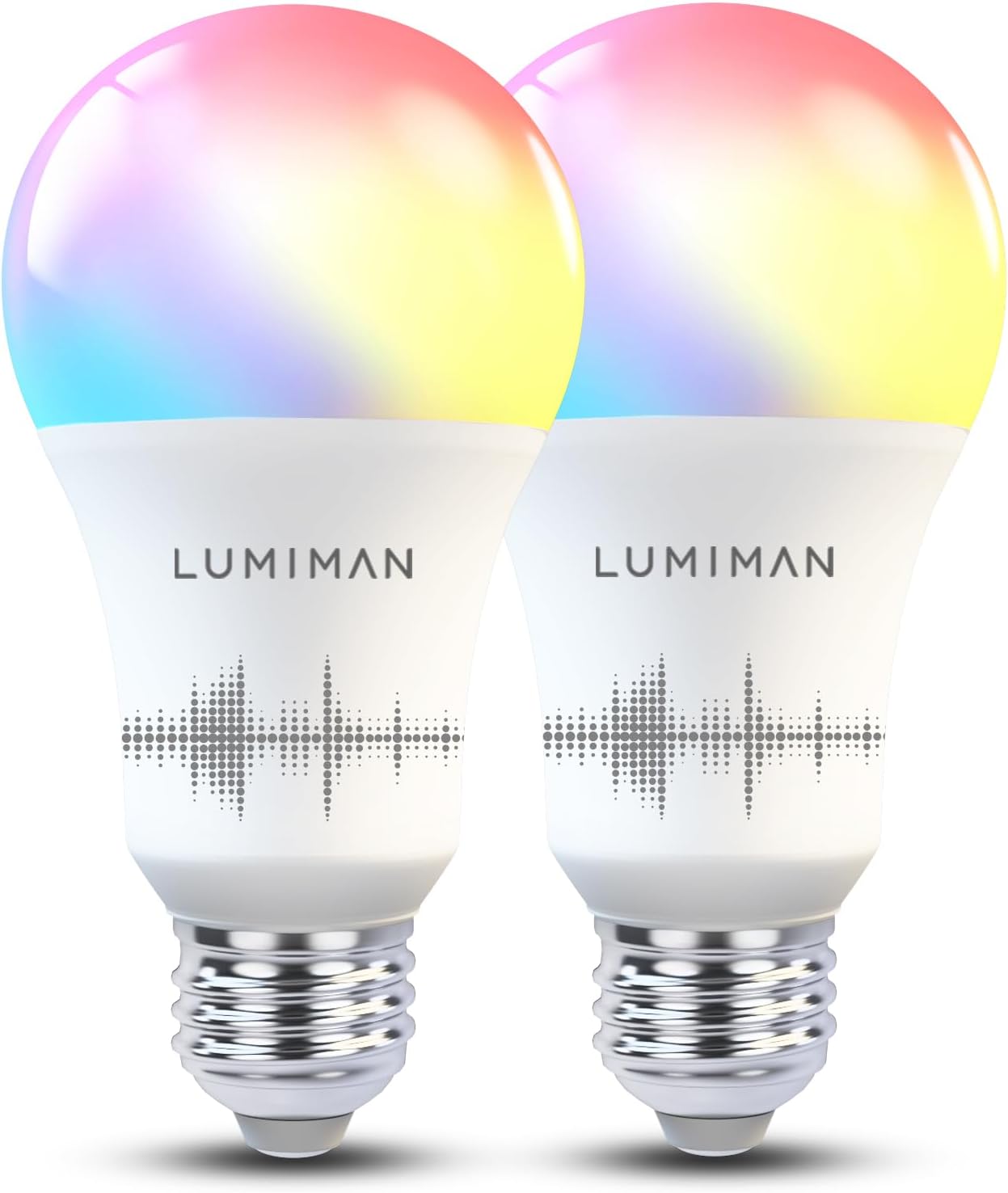 LUMIMAN Smart Light Bulb, Color Changing Smart Bulb Works with Alexa Google Home Smart Life App, RGB 16 Million Music Sync,2700K-6500K 800LM 60W Eqv., No Hub Required, 2 Pack - Image 2