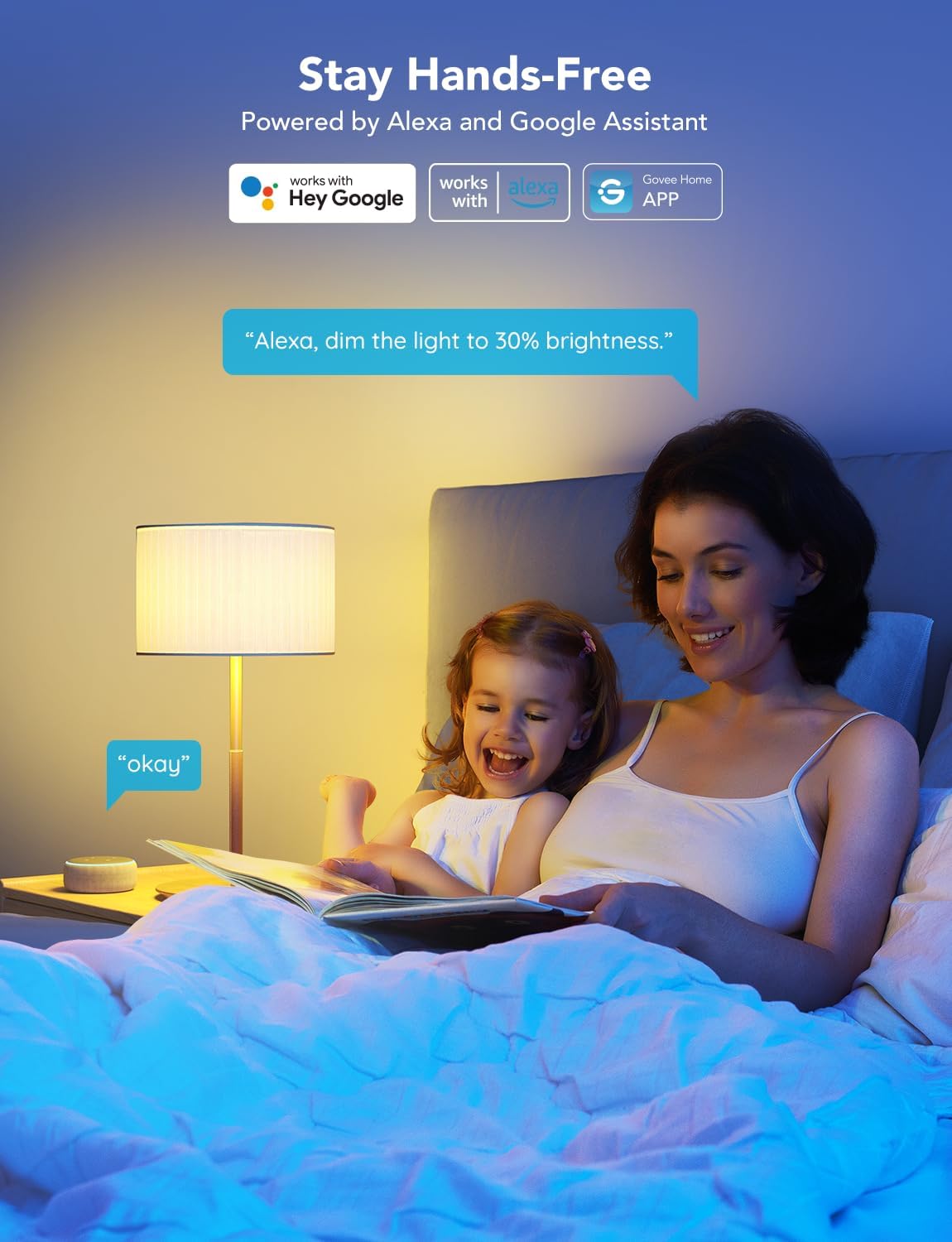 Govee Smart Light Bulbs 1200 Lumens, Color Changing Light Bulbs RGBWW Dimmable, Works with Alexa & Google Assistant, Color Lights Bulb, 12W 85W Equivalent A19 LED Bulbs for Bedroom Living Room, 2 Pack - Image 8