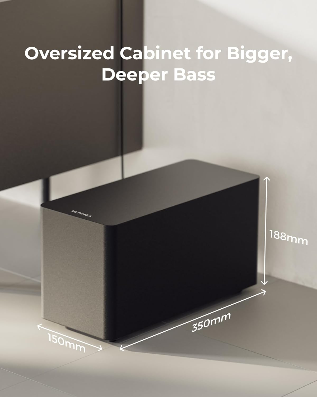 ULTIMEA 5.1ch Soundbar with Dolby Atmos, Sound Bar with Subwoofer for Smart TV, Home Theater Surround Sound System for TV, 300W Adjustable Bass Boost, App Control, BT 5.4, Poseidon M60 (2025 Model) - Image 5