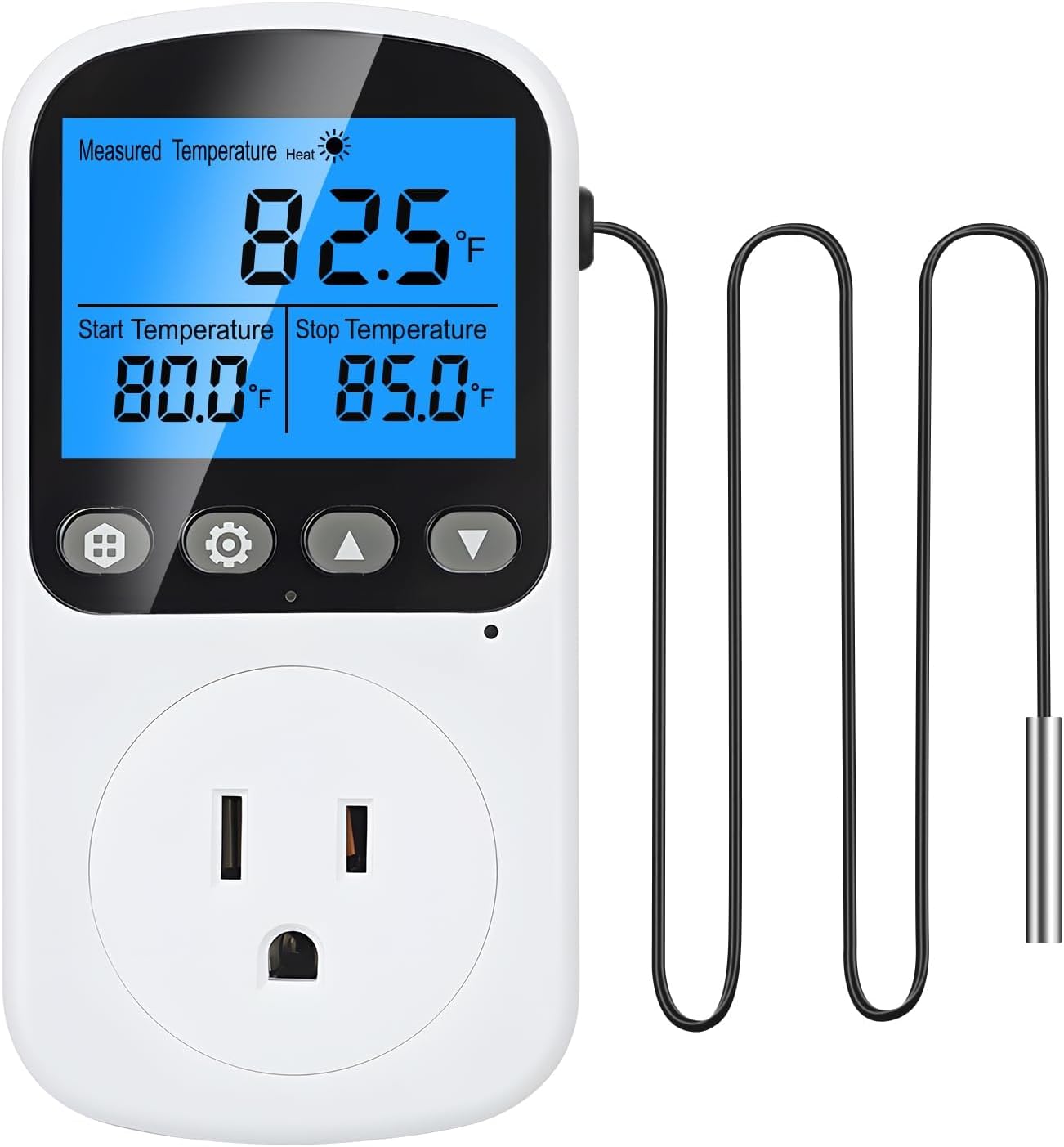 INKBIRDPLUS Plug in Temperature Controller Outlet, Smart Heating Cooling Control with 4 Timing Modes, Backlit LCD, Calibration, Ideal for Reptile, Incubation, Aquarium, Home Brewing (TC+CD) - Image 2