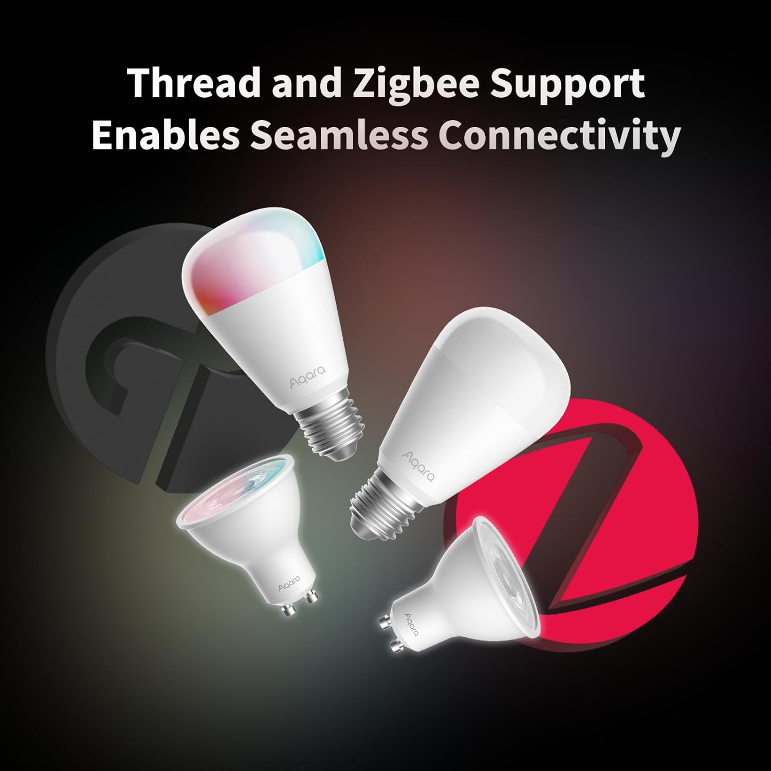 Aqara Thread/Zigbee Smart LED Light Bulb T2 GU10, Tunable White (2000K-9000K), RGB Color Changing Light Bulb with 16 Million Colors, 30W Equivalent, Matter, Works with HomeKit, Alexa, Google & More - Image 3