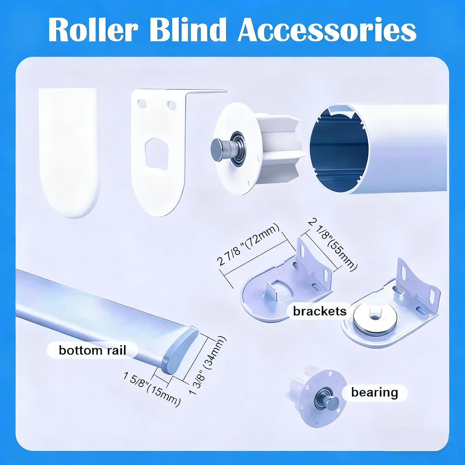 TIPIACE Rechargeable or Hard-Wired Motorized Blinds Full Blackout Thick Waterproof Fabric Roller Shade Compatible Alexa Google via Hub (Dark Grey) - Image 8