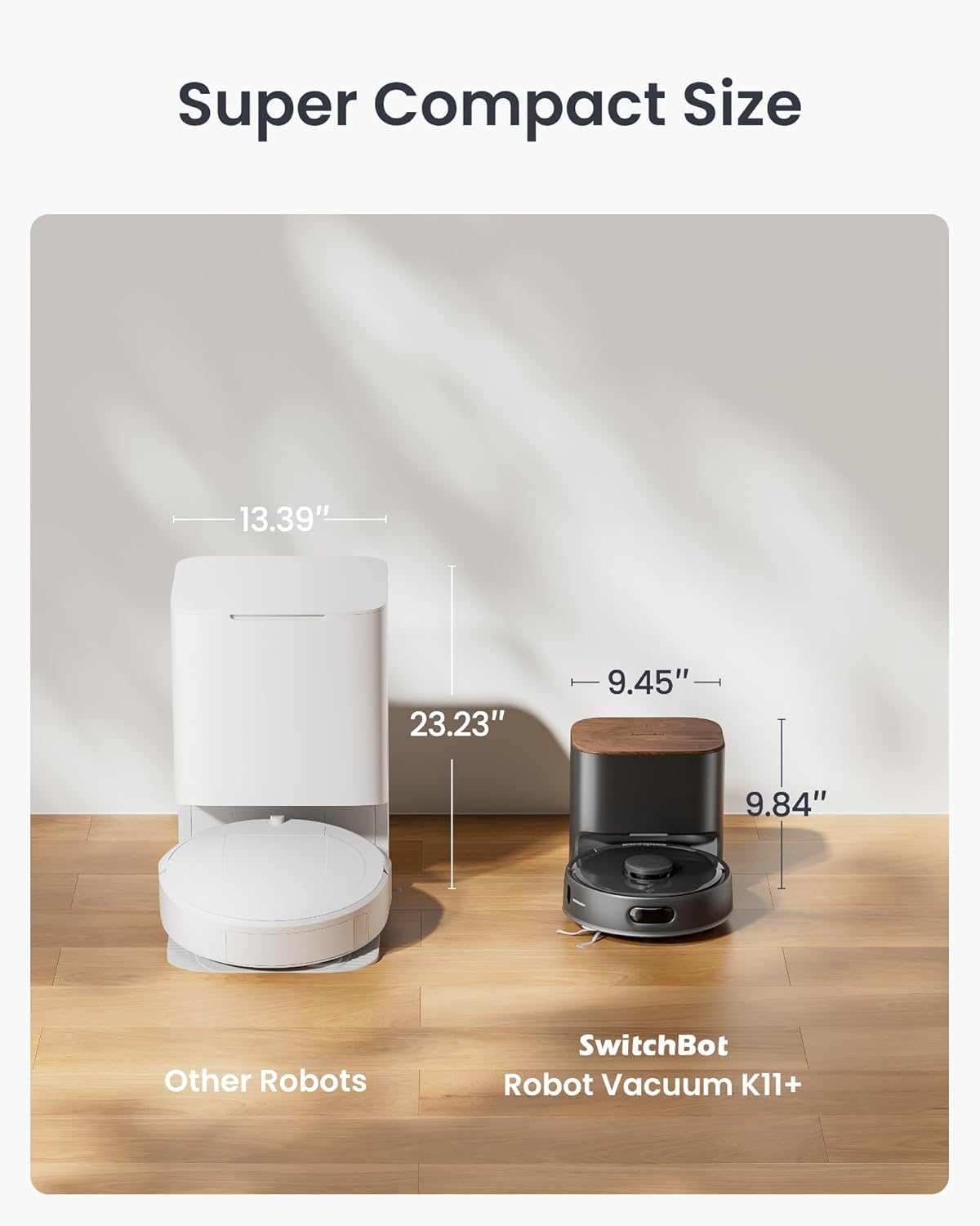 SwitchBot Robot Vacuum and Mop K11+ with Matter, 6000Pa Powerful Suction, 90 Days Hands-Free, Self Emptying, LDS Smart Navigation Mapping, 3.6-Inch Slim Design, Work with Apple Home, Alexa, GoogleHome - Image 9