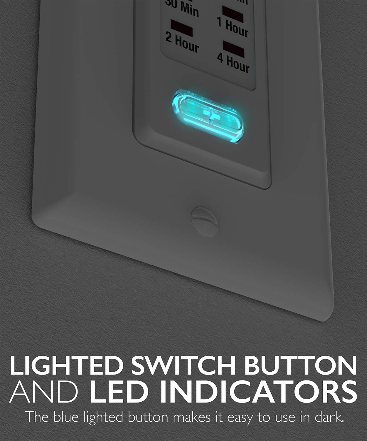 Fosmon 4 Hour Light Timer Switch, Programmable in-Wall Countdown Timer Switch for Lights, Fans, Bathroom, Heaters, 9 Setting 1875W, Neutral Wire Required, 5-10-30-60 Min, 2-4 Hour, 2PACK, ETL Listed - Image 4