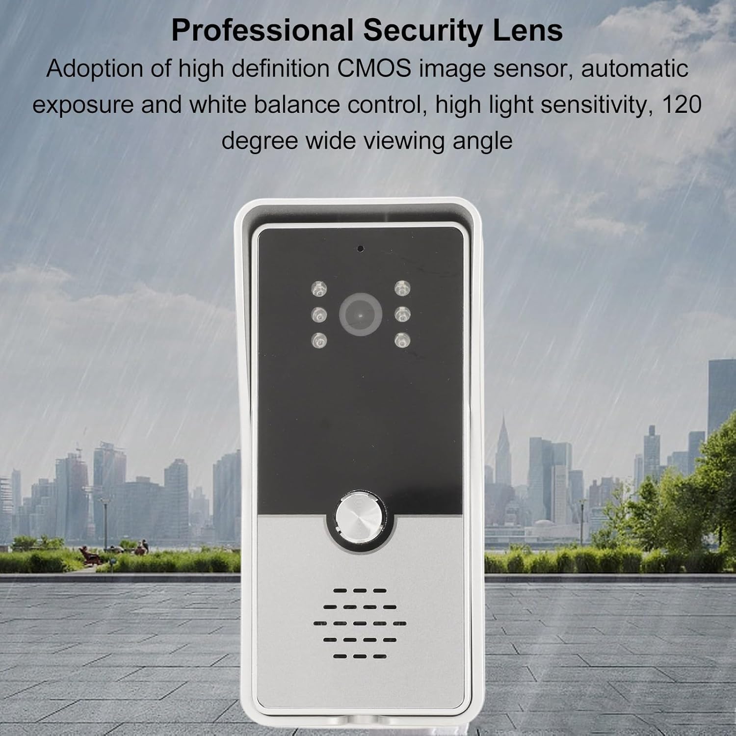 Video Doorbell, Video Intercom System Video Doorbell Camera with Monitor 7 Inch Wired Doorbell HD Camera, 2 Way Talk, Night Vision, for Home Security (US Plug) - Image 4