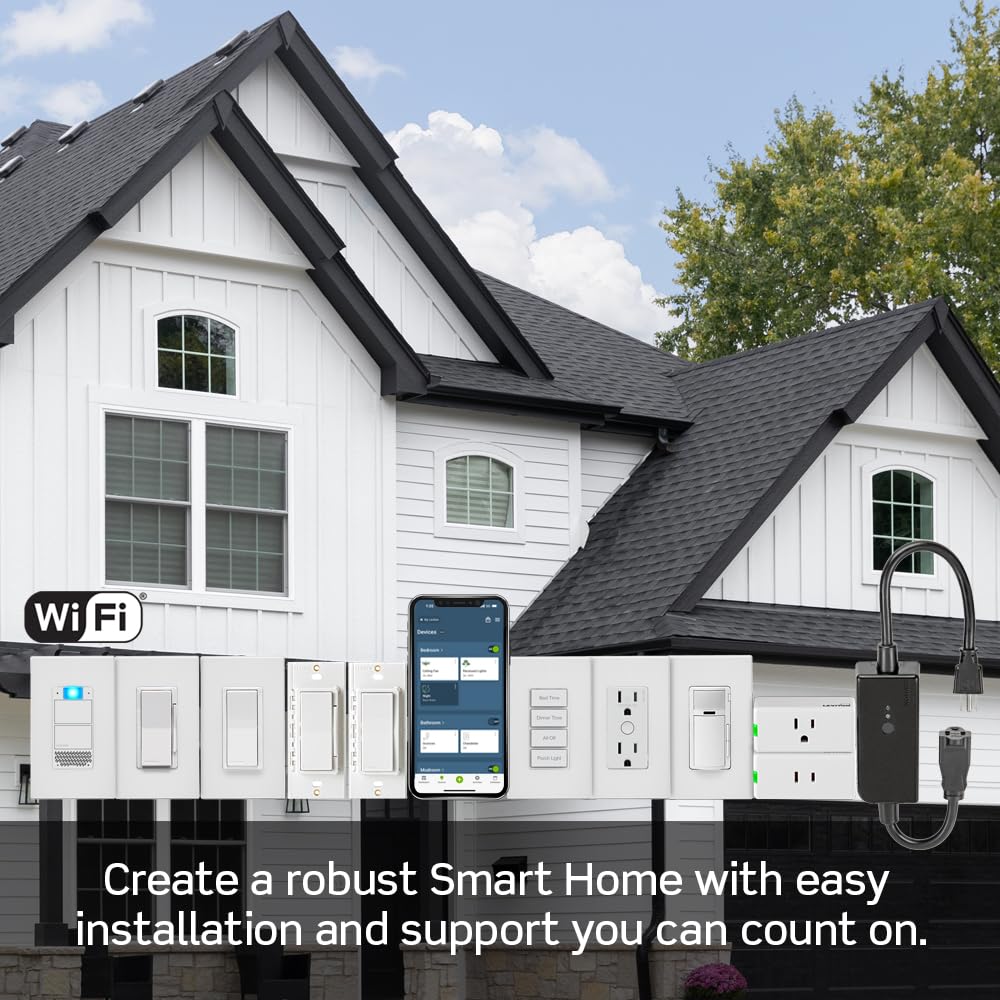 Leviton Decora Smart Switch, Wi-Fi 2nd Gen, Neutral Wire Required, Works with Matter, My Leviton, Alexa, Google Assistant, Apple Home/Siri & Wired or Wire-Free 3-Way, D215S-1RW, White - Image 8