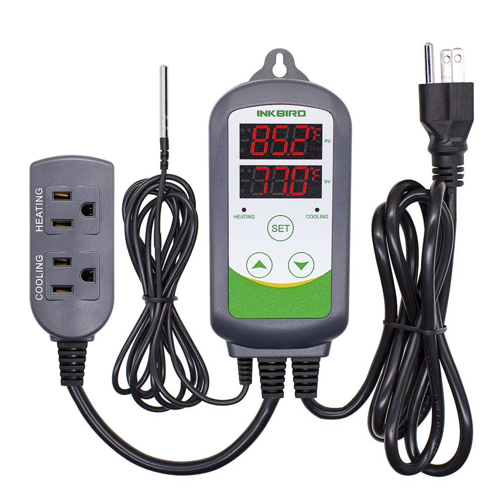 Inkbird ITC-308 Digital Temperature Controller Outlet Thermostat Plug, 2-Stage Outlet Heating and Cooling Mode 1100w, w/Sensor Greenhouse Incubator Brewing Fermentation Reptile - Image 2
