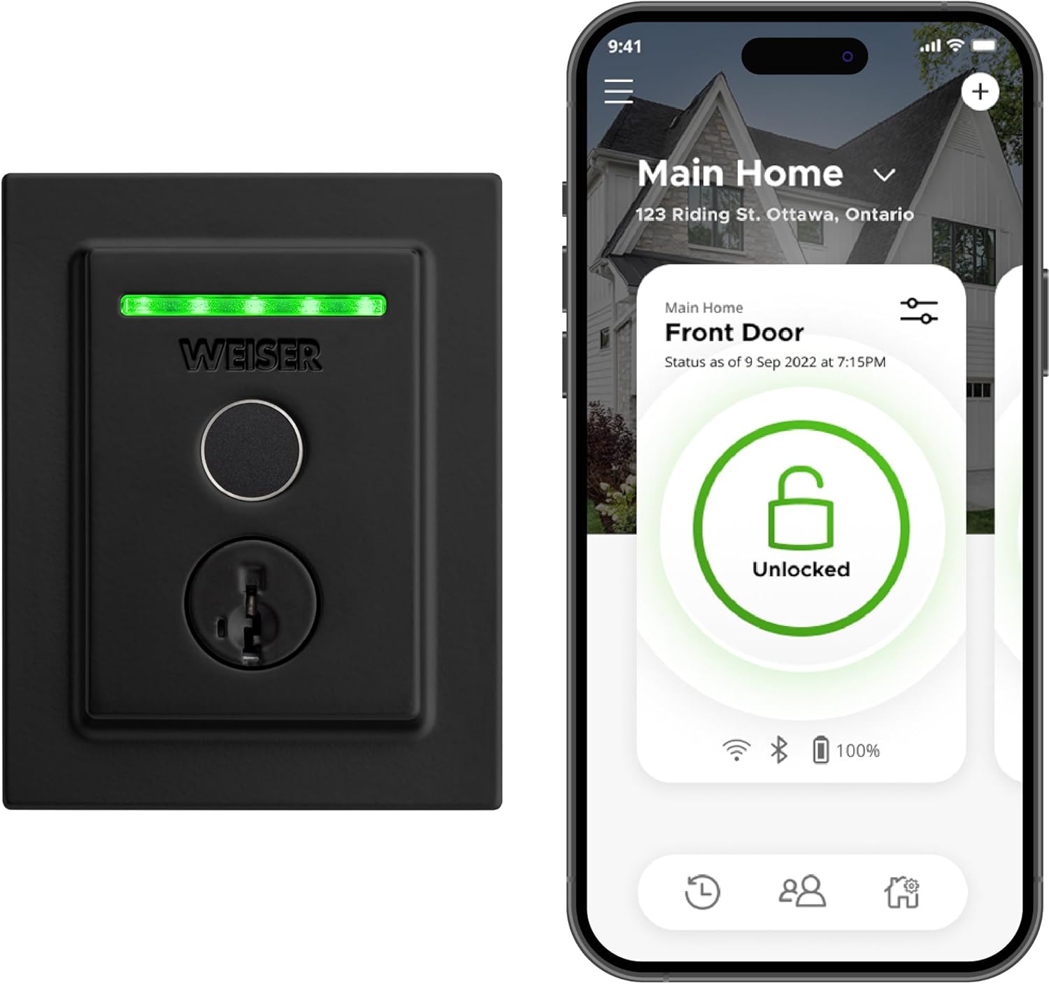 Weiser Halo Touch Matte Black WiFi Smart Lock, Keyless Entry Door Lock, Fingerprint Door Lock, Amazon Alexa & Google Assistant/Google Home Compatible, Deadbolt Lock, Modern Smart Locks for Entry Door - Image 3