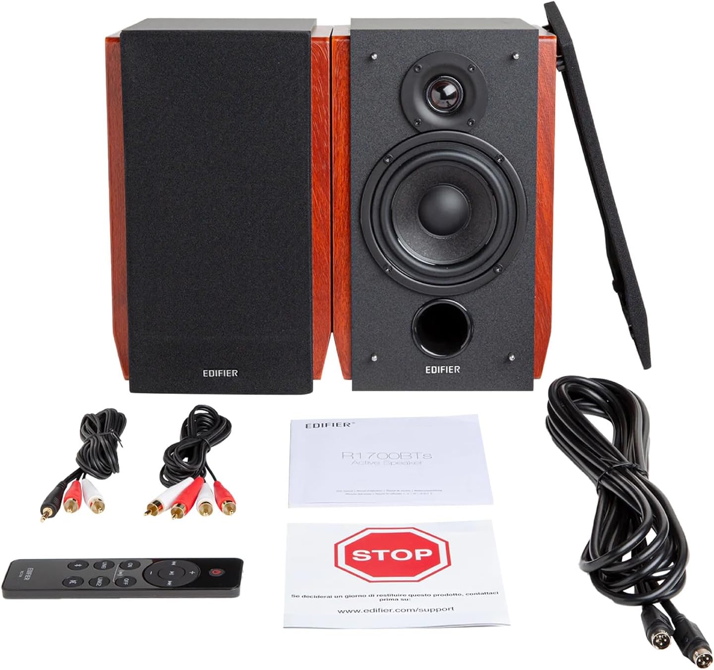 Edifier R1700BTs Active Bluetooth Bookshelf Speakers - 2.0 Wireless Near Field Studio Monitor Speaker - 66w RMS with Subwoofer Line Out - Wooden Enclosure - Image 7