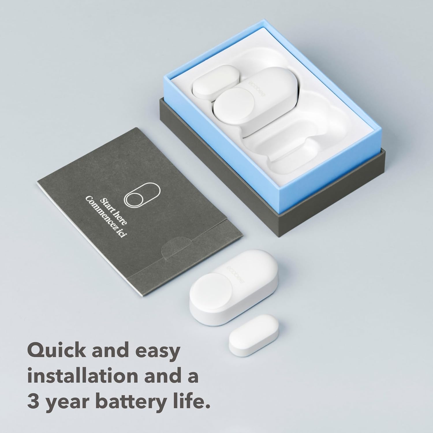 ecobee Smart Sensor for Doors & Windows 2 Pack - Wifi Contact Sensor for Home Security, Energy Savings - Compatible with ecobee Smart Thermostats - Temperature sensor - Image 4