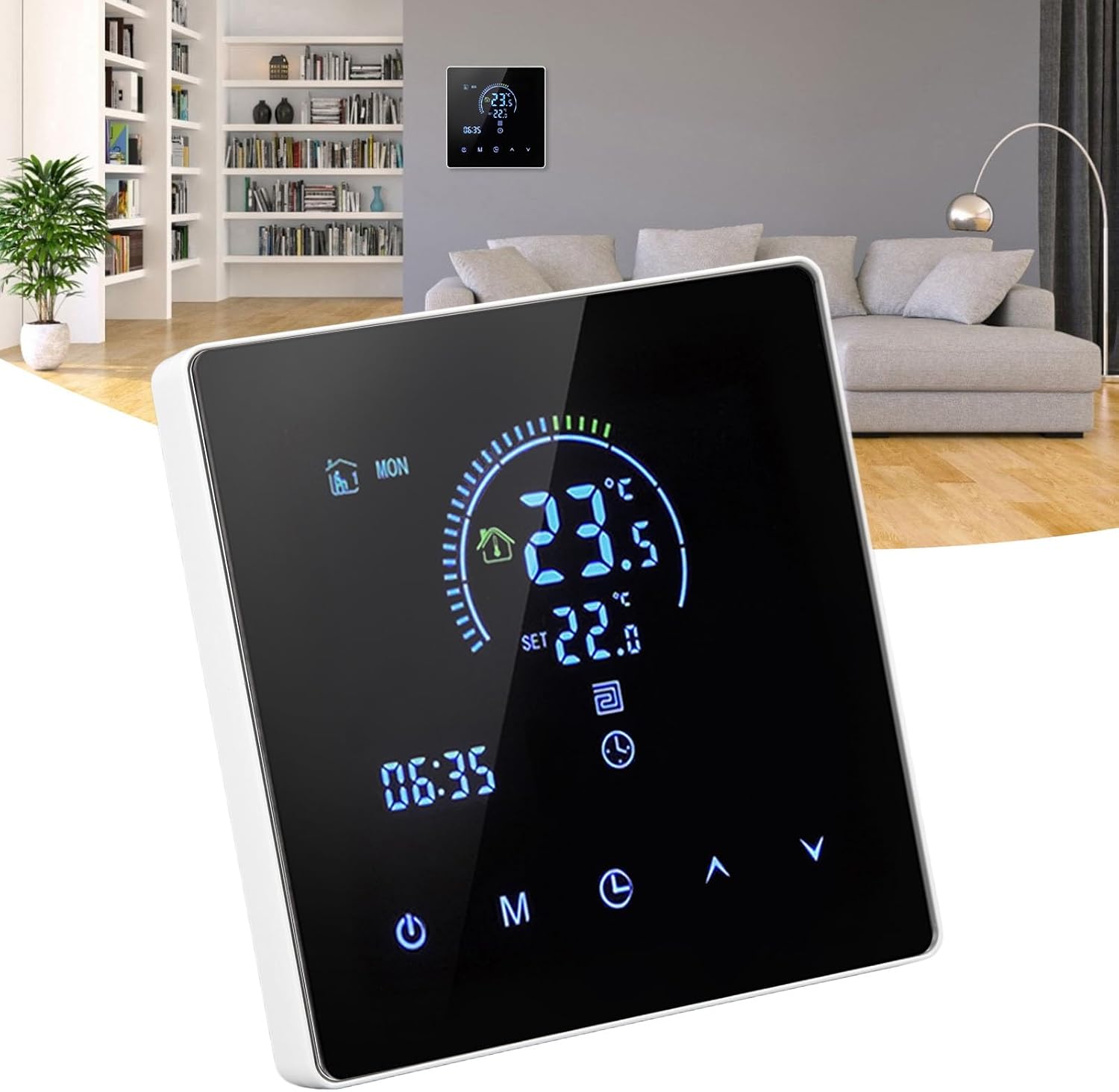 Temperature Controller 5‑60℃ Water Heating Temperature Controller Thermostat 3500W Smart LCD Digital Remote APP Control Thermostat for Tuya AC90V‑240V ( Type) - Image 6