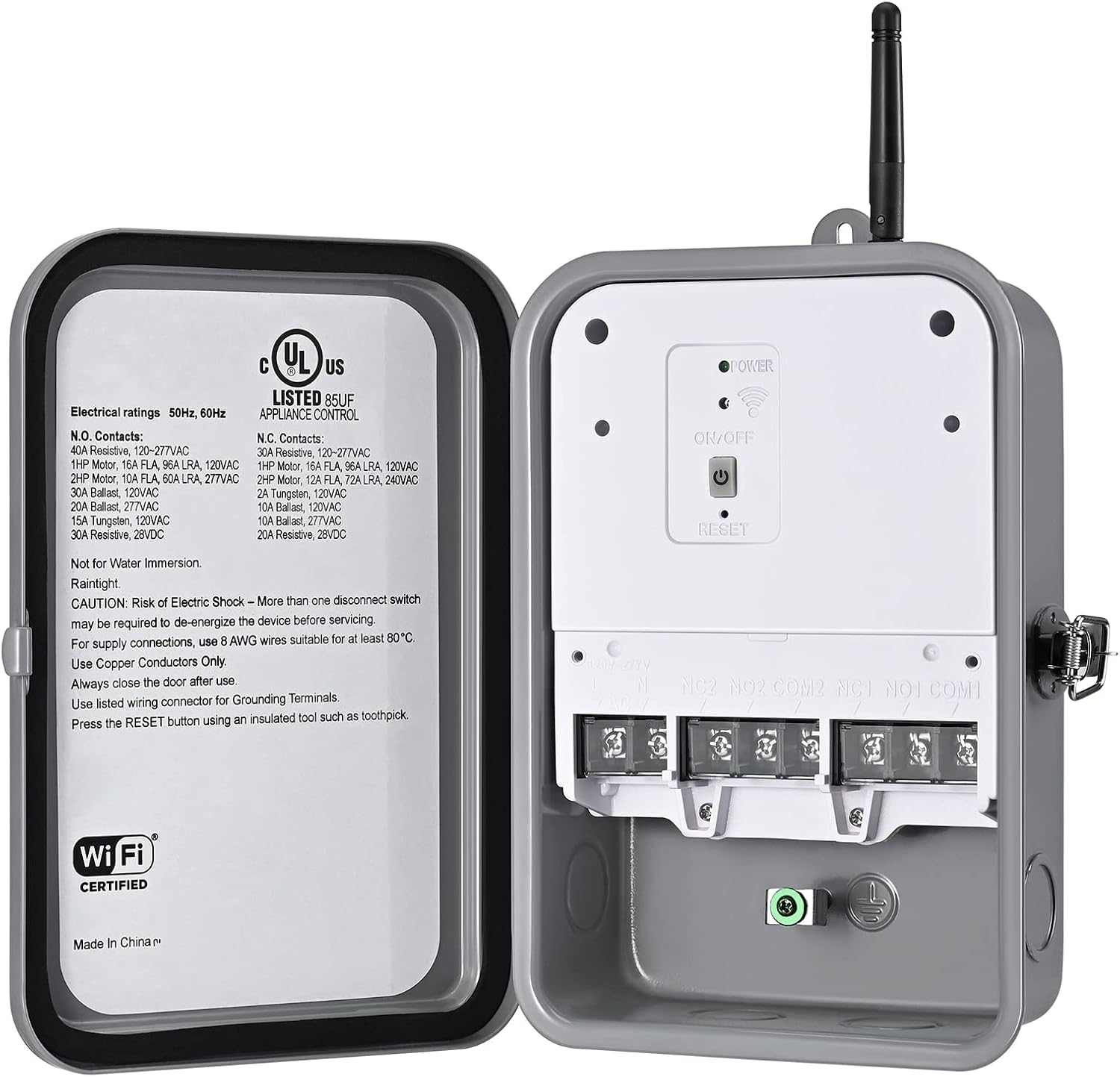 DEWENWILS Outdoor Smart Wi-Fi Outlet Box, Heavy Duty 40A 120VAC 2HP Wireless Controller Timer Switch for Pool Water Heater SPA, Compatible with Smart Phone, Alexa, UL Listed - Image 2