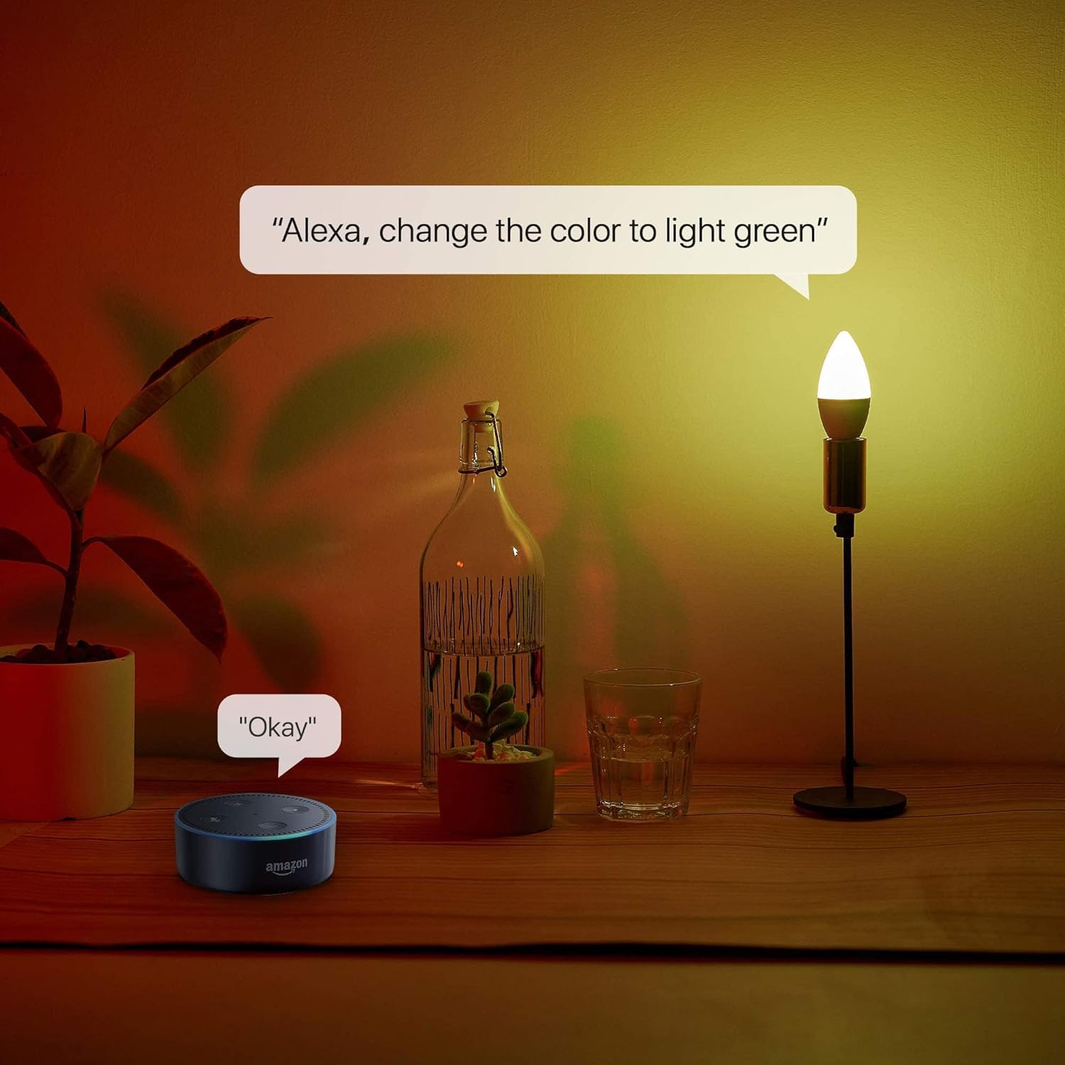 E12 Smart Bulb, LED Candelabra Color Changing Bulbs Works with Alexa Google Home, 40w Eqv. 2700k-6500k, B11 RGB Chandelier Bulbs, Smart Life APP 2.4GHz WiFi Only, No Hub Required, 2 Pack - Image 4