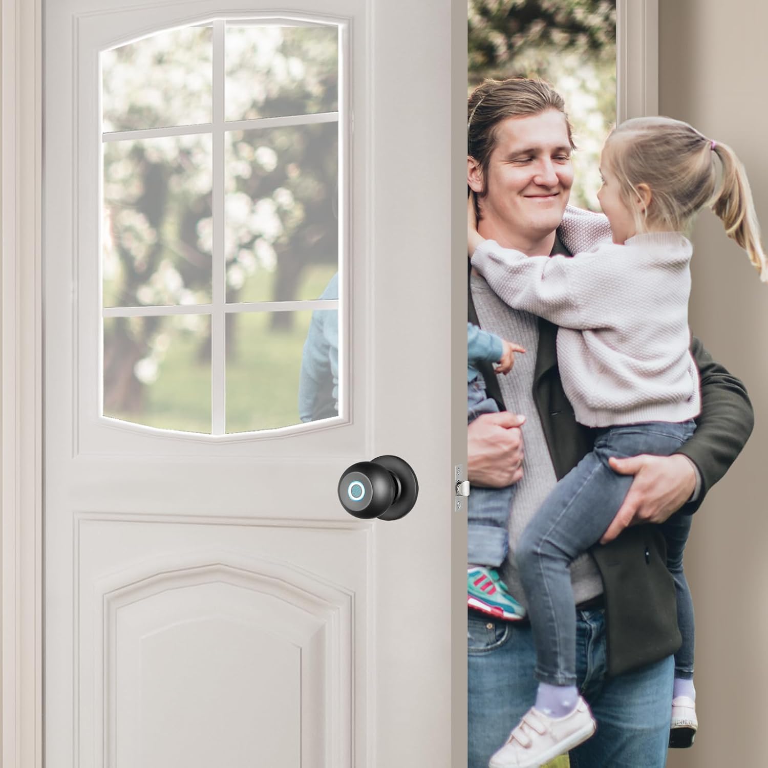 VEVOR Smart Door Knob, Fingerprint Smart Lock with APP Control, Biometric Door Lock Bluetooth Smart Lock, Easy Installation Door Lock, for Home Bedrooms, Cloakroom, Hotels, Apartments Offices, Black - Image 9