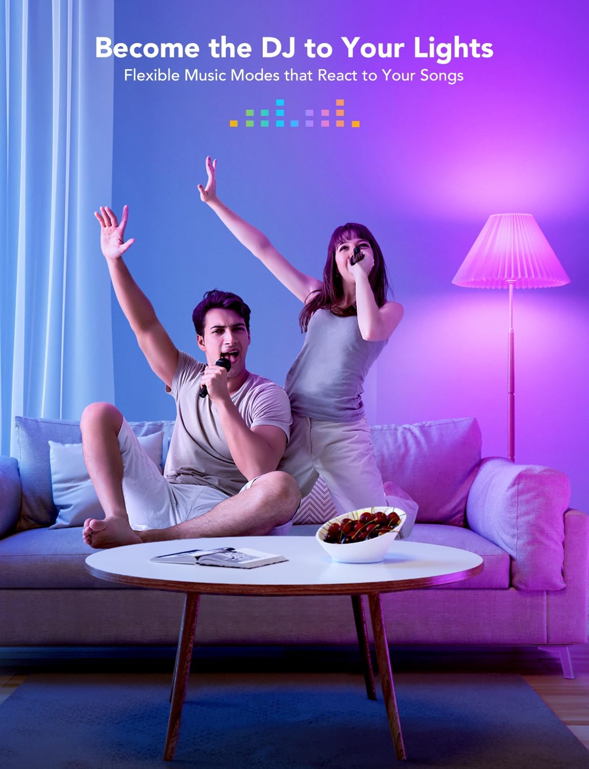 Govee Smart Light Bulbs 1200 Lumens, Color Changing Light Bulbs RGBWW Dimmable, Works with Alexa & Google Assistant, Color Lights Bulb, 12W 85W Equivalent A19 LED Bulbs for Bedroom Living Room, 2 Pack - Image 7