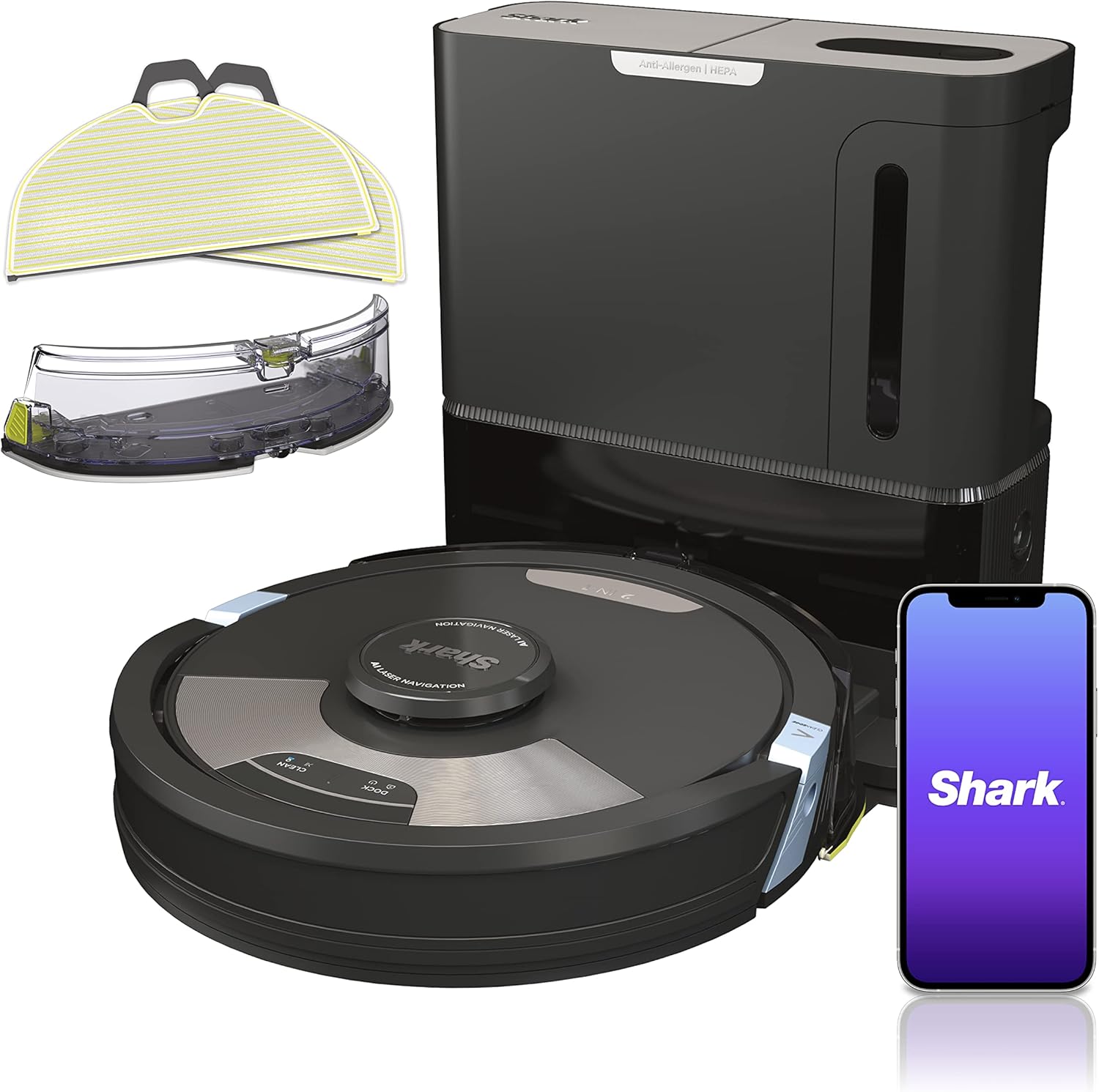 Shark RV2610WACA AI Ultra 2-in-1 Robot Vacuum and Mop with XL HEPA Self-Empty Base, Bagless, 60-Day Capacity, Matrix Clean Navigation - Image 2