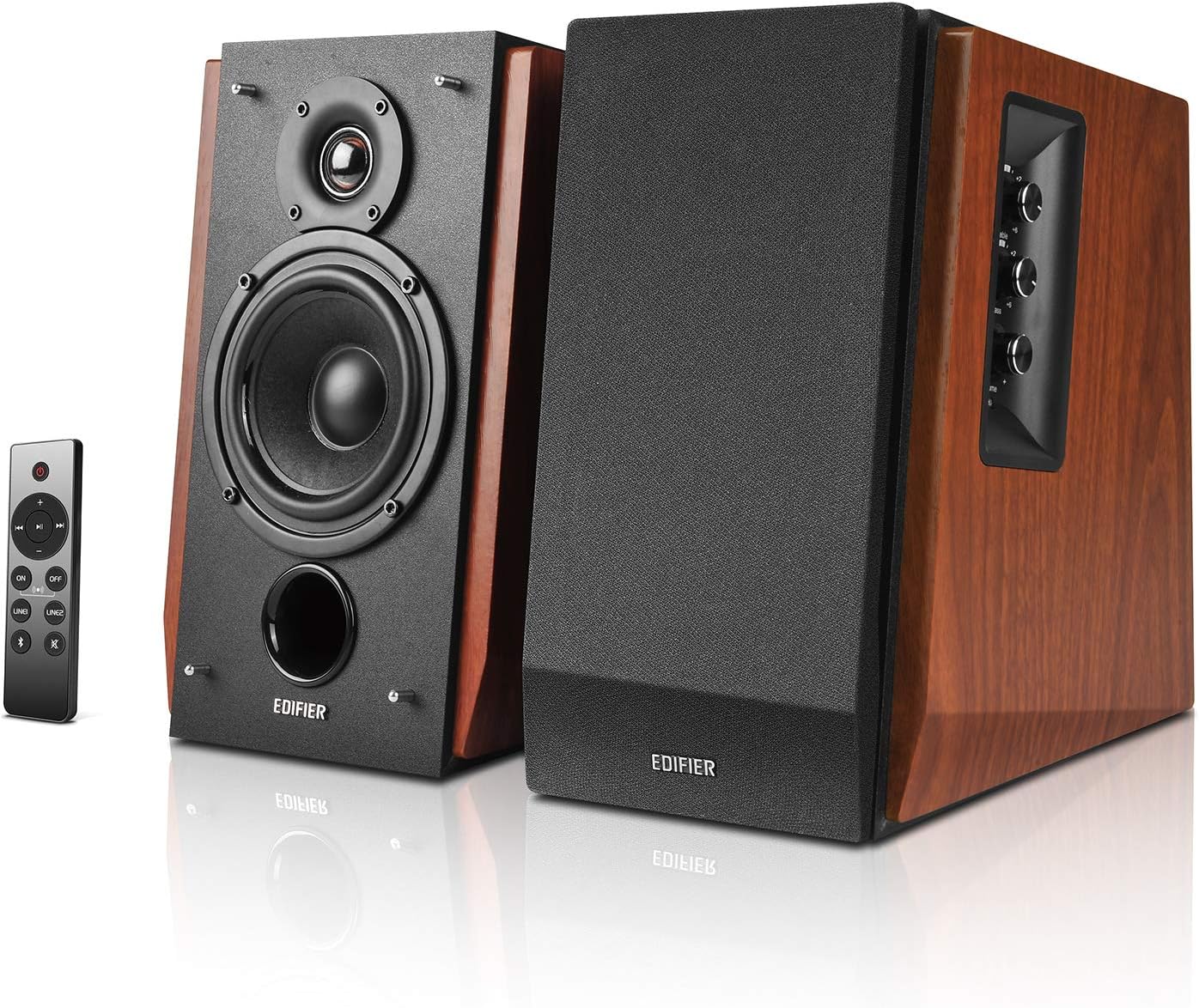 Edifier R1700BTs Active Bluetooth Bookshelf Speakers - 2.0 Wireless Near Field Studio Monitor Speaker - 66w RMS with Subwoofer Line Out - Wooden Enclosure - Image 2