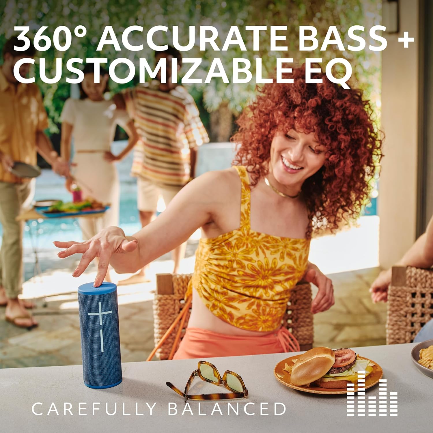 Ultimate Ears Boom 4 Portable Waterproof Bluetooth Speaker with 360-Degree, Bold, Immersive, Crystal-Clear Sound, Floating Speaker with 15-Hour Battery and 147ft (45m) Range - Blue - Image 3