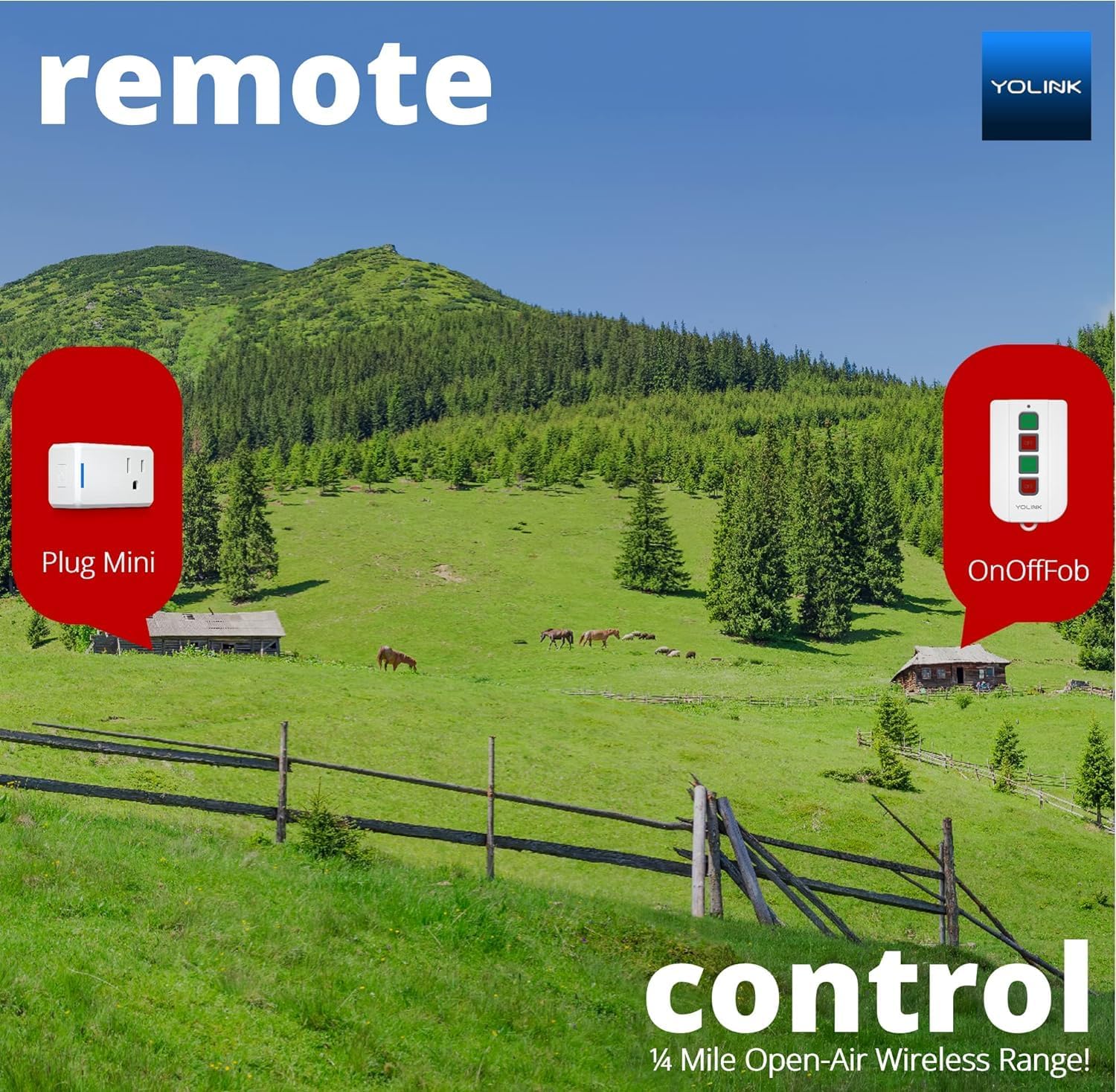 YoLink On/OffFob Programmable 2-Device/Group Smart Fob, LoRa Extreme Long (up to 1/4 Mile Open-air) Range for use with YoLink Smart Plugs, Light Switches, Plugs, Relays, Valves, Locks, etc. - Image 3