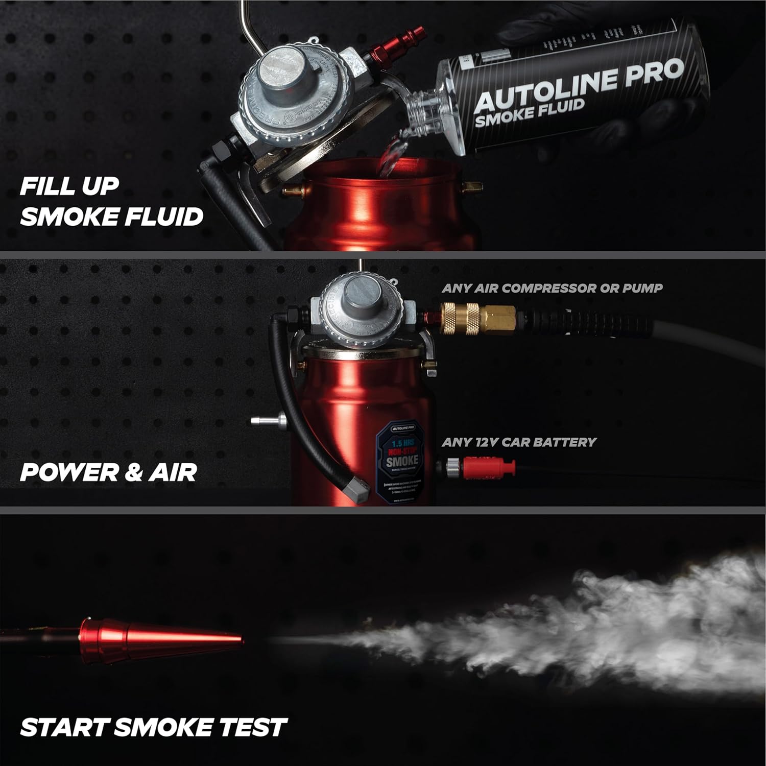 AutoLine Pro EVAP High Volume Smoke Machine Leak Tester – Shop Series - Automotive Tester for Vacuum Leak Detection - Car Smoke Machine with Ceramic SmokeCoil and Best Ranked SmokeFluid - Image 3
