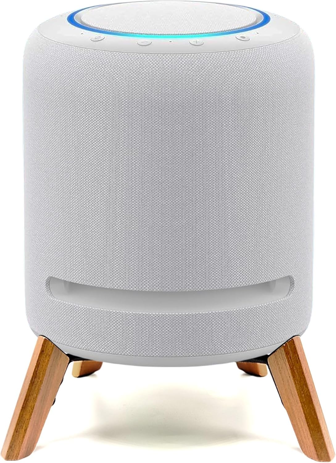 Real Wood Stand for New Echo Studio Smart Speaker,Tripod Table Mount Accessories Protect Audio for Better Sound,Secure Stable Wooden Holder for Alexa Studio 2024 (Black Walnut) - Image 9