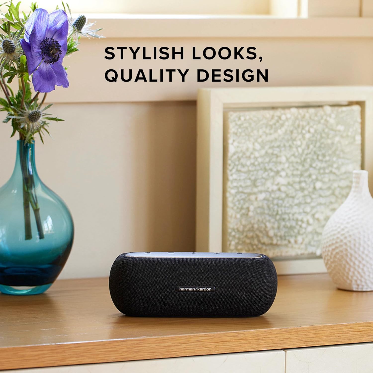 Harman Kardon Luna - Elegant Portable Speaker with 12 Hours of Playtime - Black - Image 6
