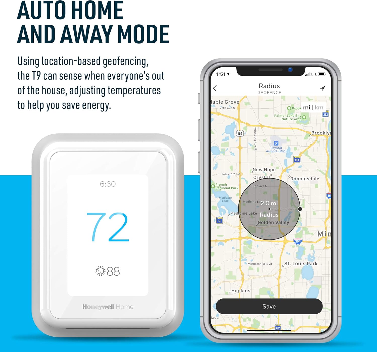 Honeywell RCHT9510WFW2001 RCHT9510WFW Smart Thermostat White - Image 10