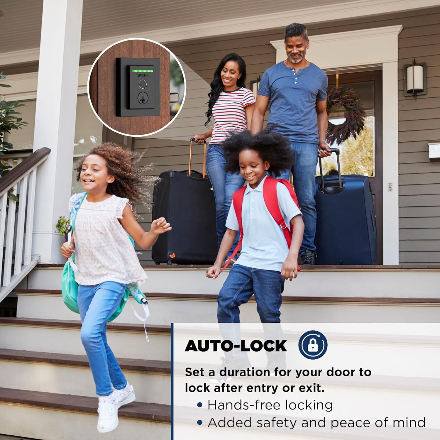 Weiser Halo Touch Matte Black WiFi Smart Lock, Keyless Entry Door Lock, Fingerprint Door Lock, Amazon Alexa & Google Assistant/Google Home Compatible, Deadbolt Lock, Modern Smart Locks for Entry Door - Image 8