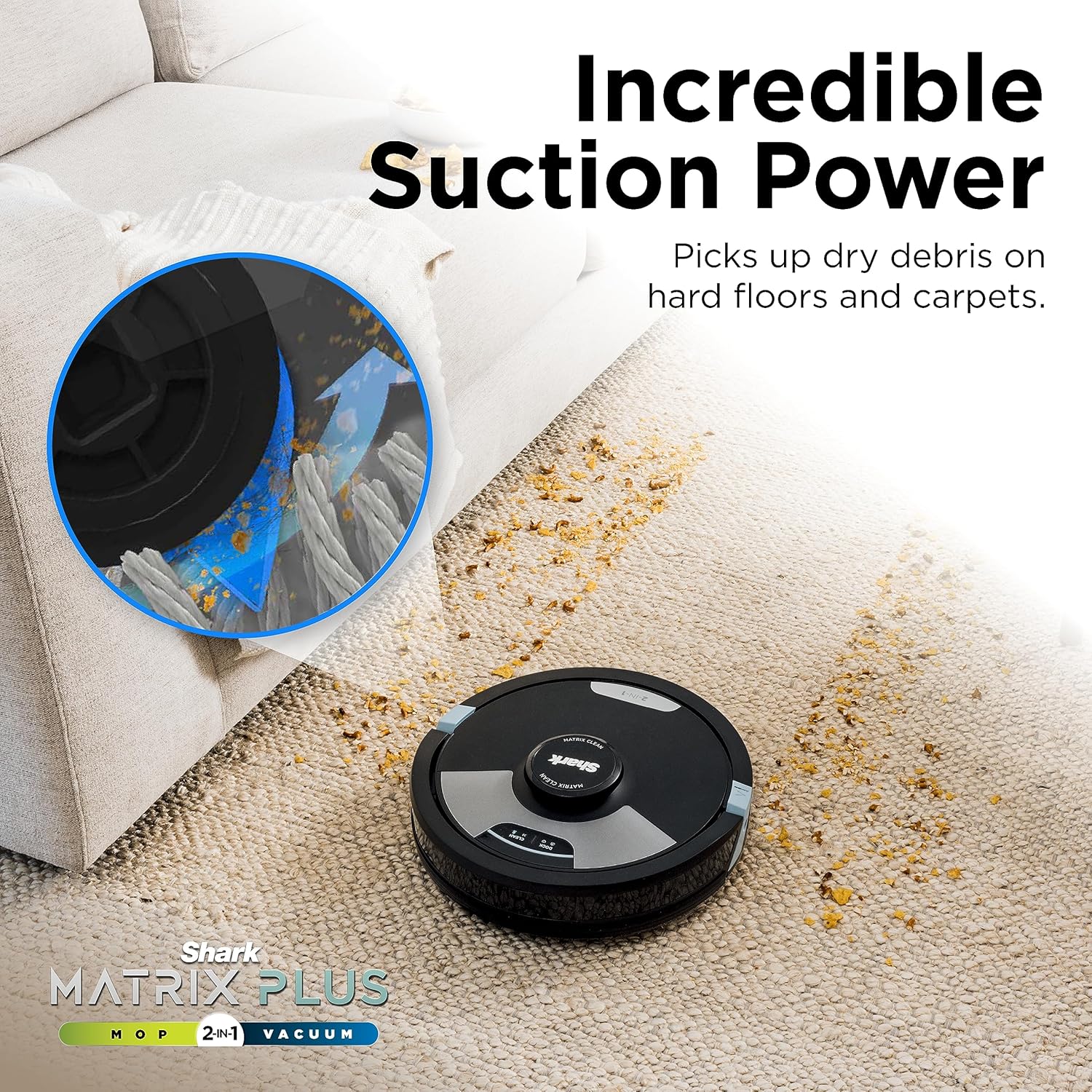 Shark RV2610WACA AI Ultra 2-in-1 Robot Vacuum and Mop with XL HEPA Self-Empty Base, Bagless, 60-Day Capacity, Matrix Clean Navigation - Image 9